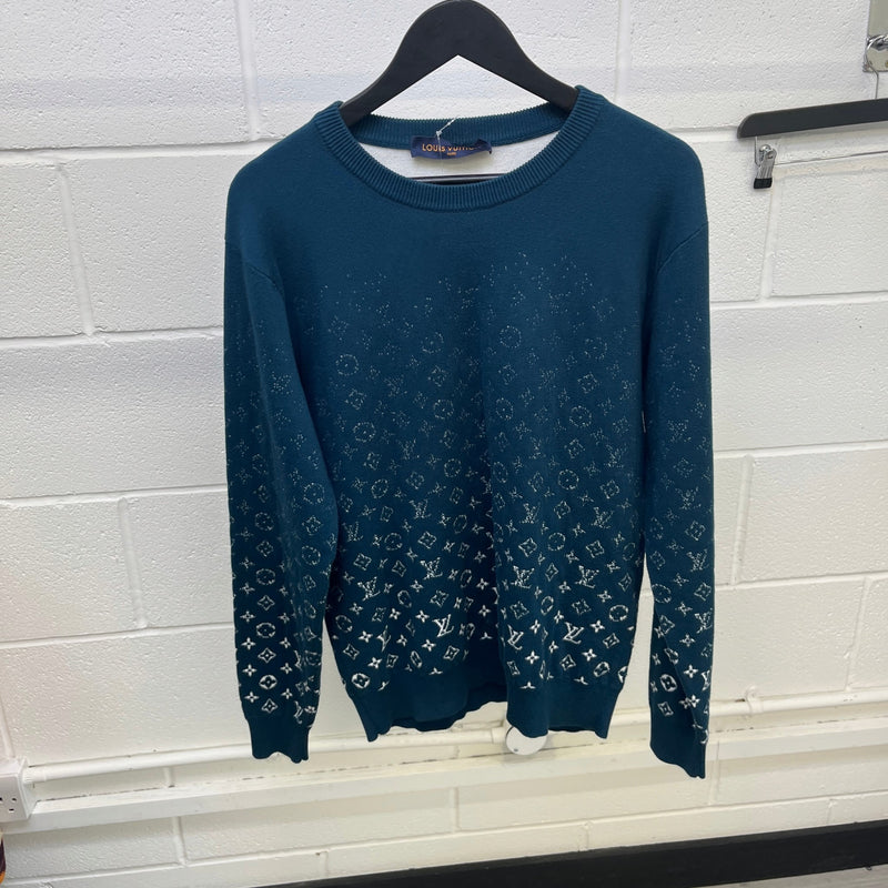 Men's Monogram Gradient Sweatshirt Navy Size M