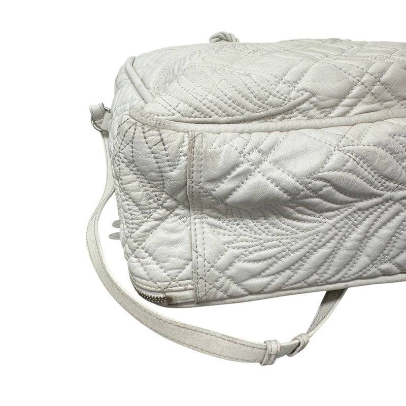 Women's Blanket Square Quilted Bag White