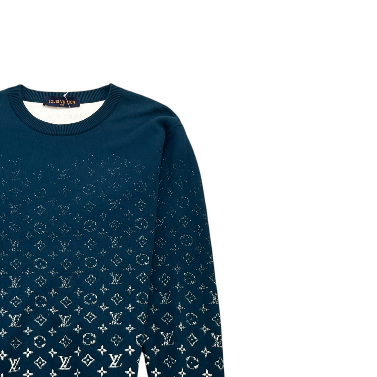 Men's Monogram Gradient Sweatshirt Navy Size M - Photo 3
