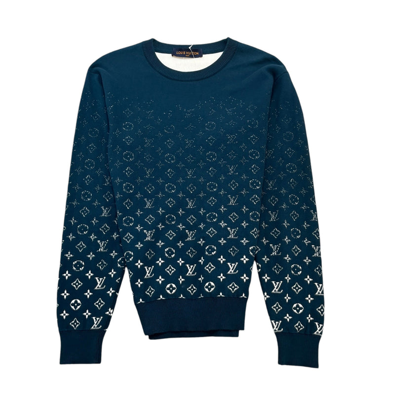 Men's Monogram Gradient Sweatshirt Navy Size M