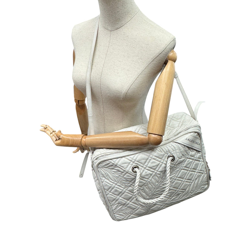 Women's Blanket Square Quilted Bag White