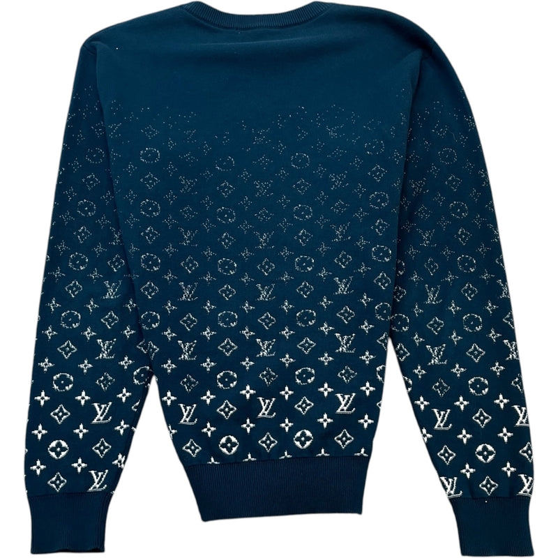 Men's Monogram Gradient Sweatshirt Navy Size M