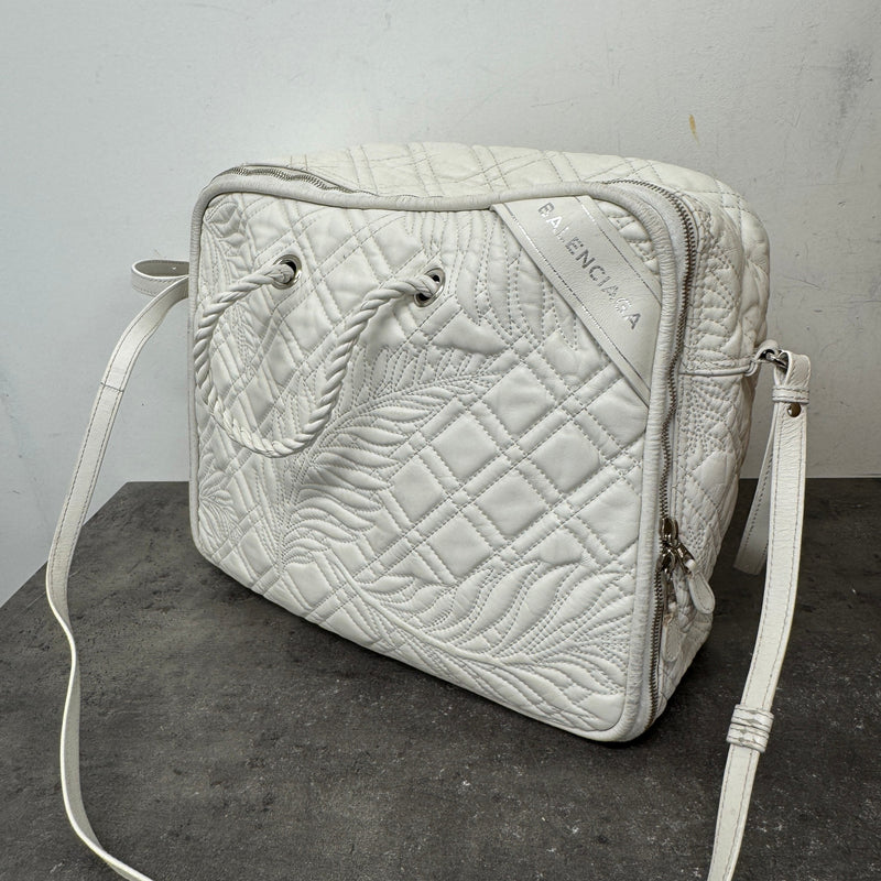 Women's Blanket Square Quilted Bag White