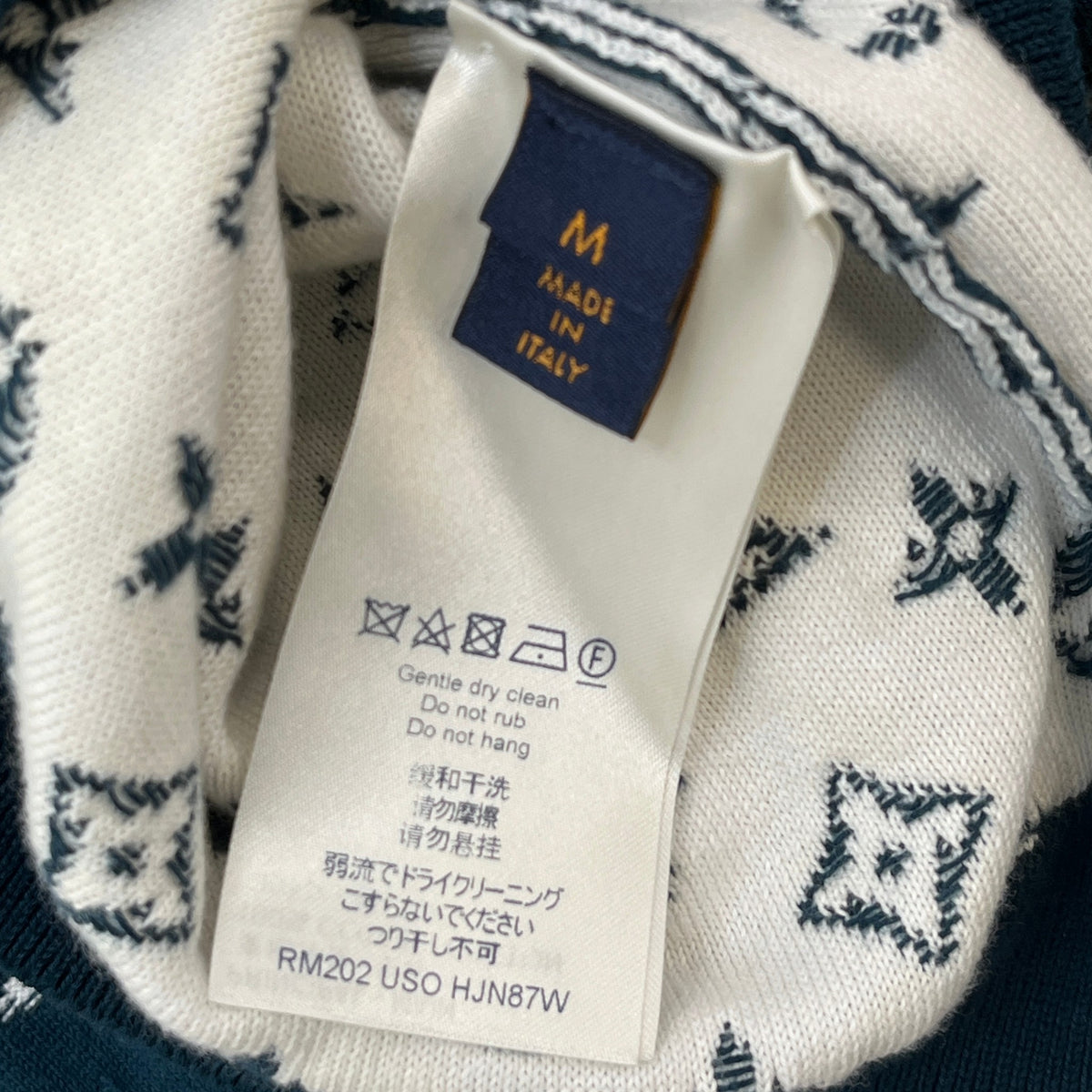 Men's Monogram Gradient Sweatshirt Navy Size M - Photo 5