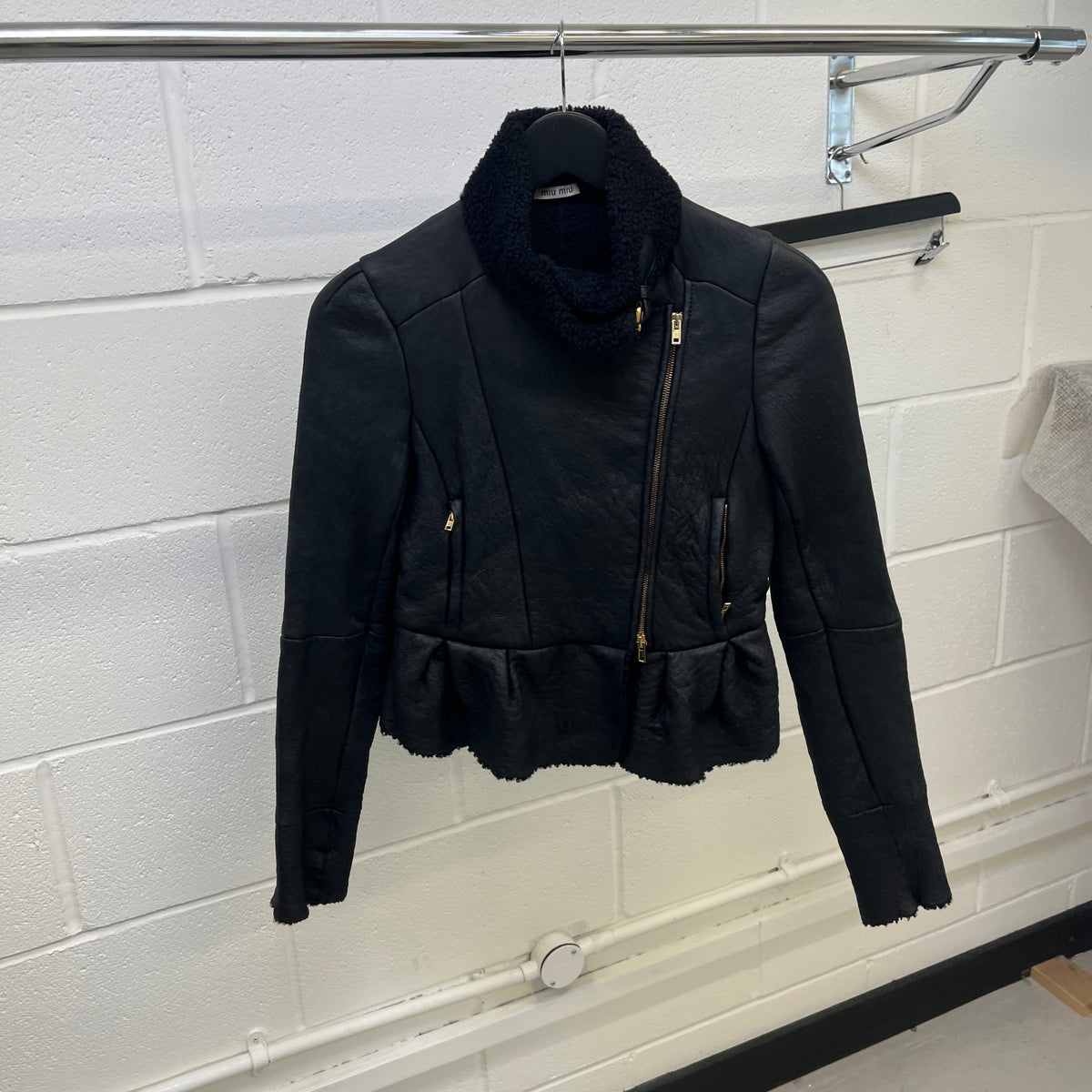 Women's Biker Style Jacket Black Size S / UK 8 - Photo 6