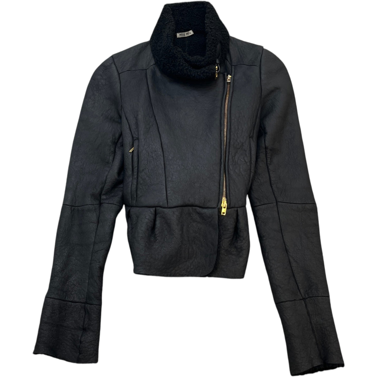 Women's Biker Style Jacket Black Size S / UK 8 - Photo 1