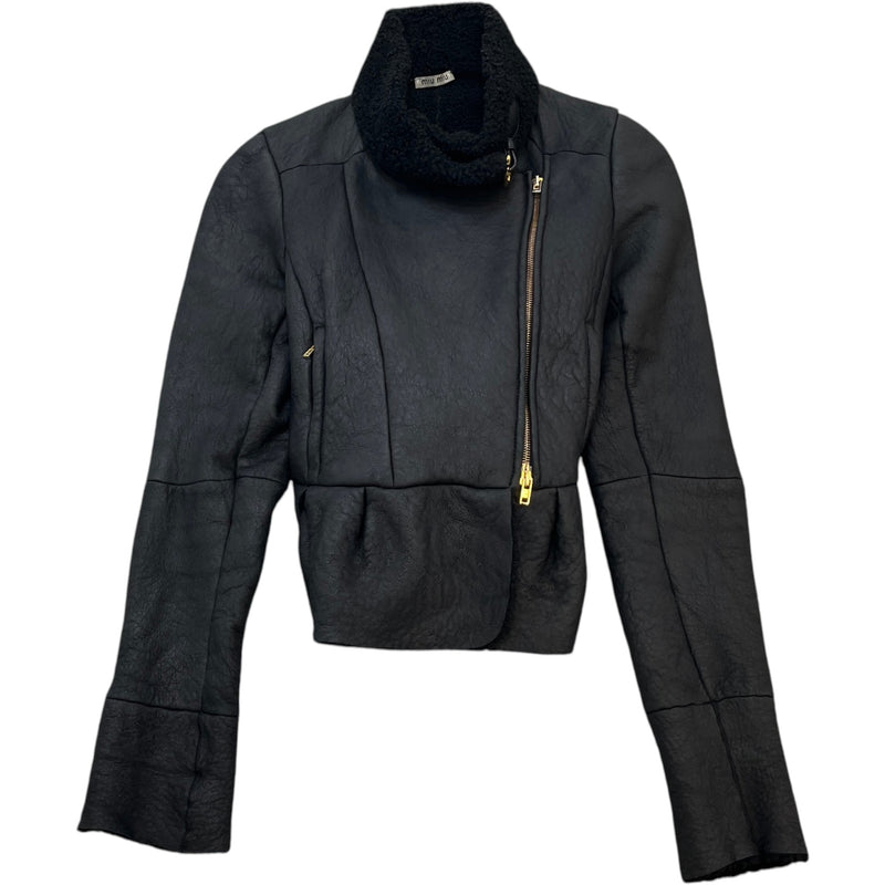 Women's Biker Style Jacket Black Size S / UK 8