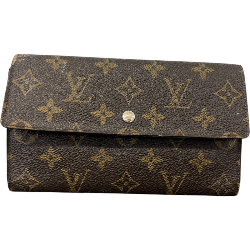 Women's Monogram Porte-Monnaie Tresor Wallet Brown