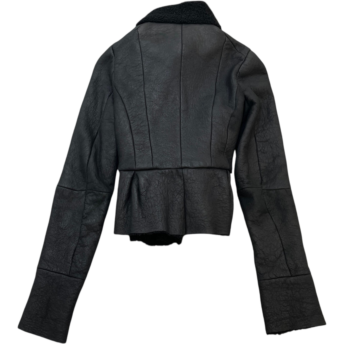 Women's Biker Style Jacket Black Size S / UK 8 - Photo 2