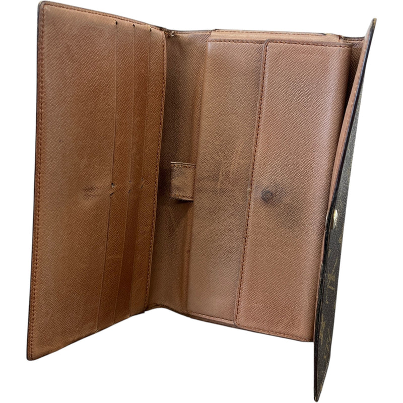 Women's Monogram Porte-Monnaie Tresor Wallet Brown