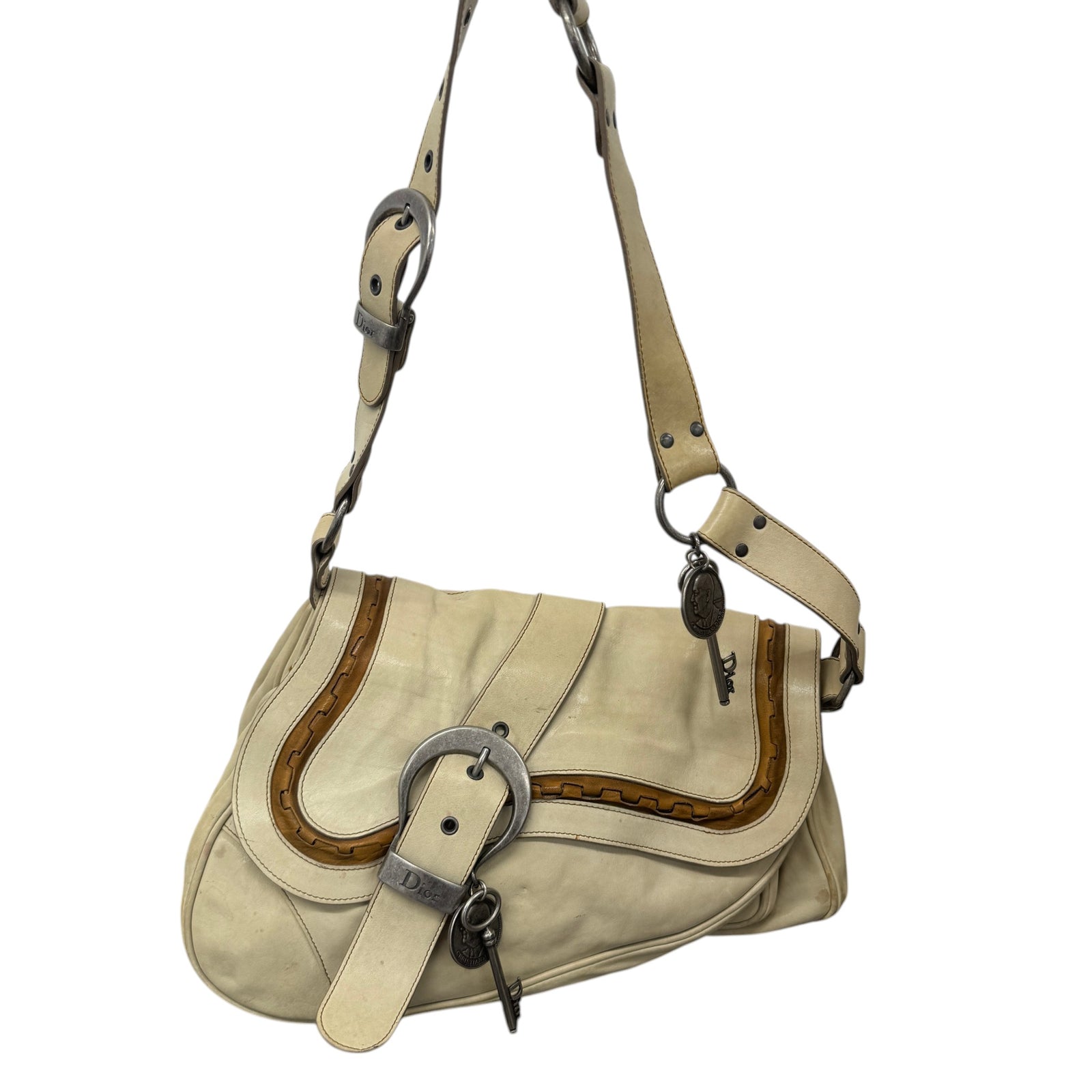 Women's Gaucho Double Saddle Bag Cream - Photo 1