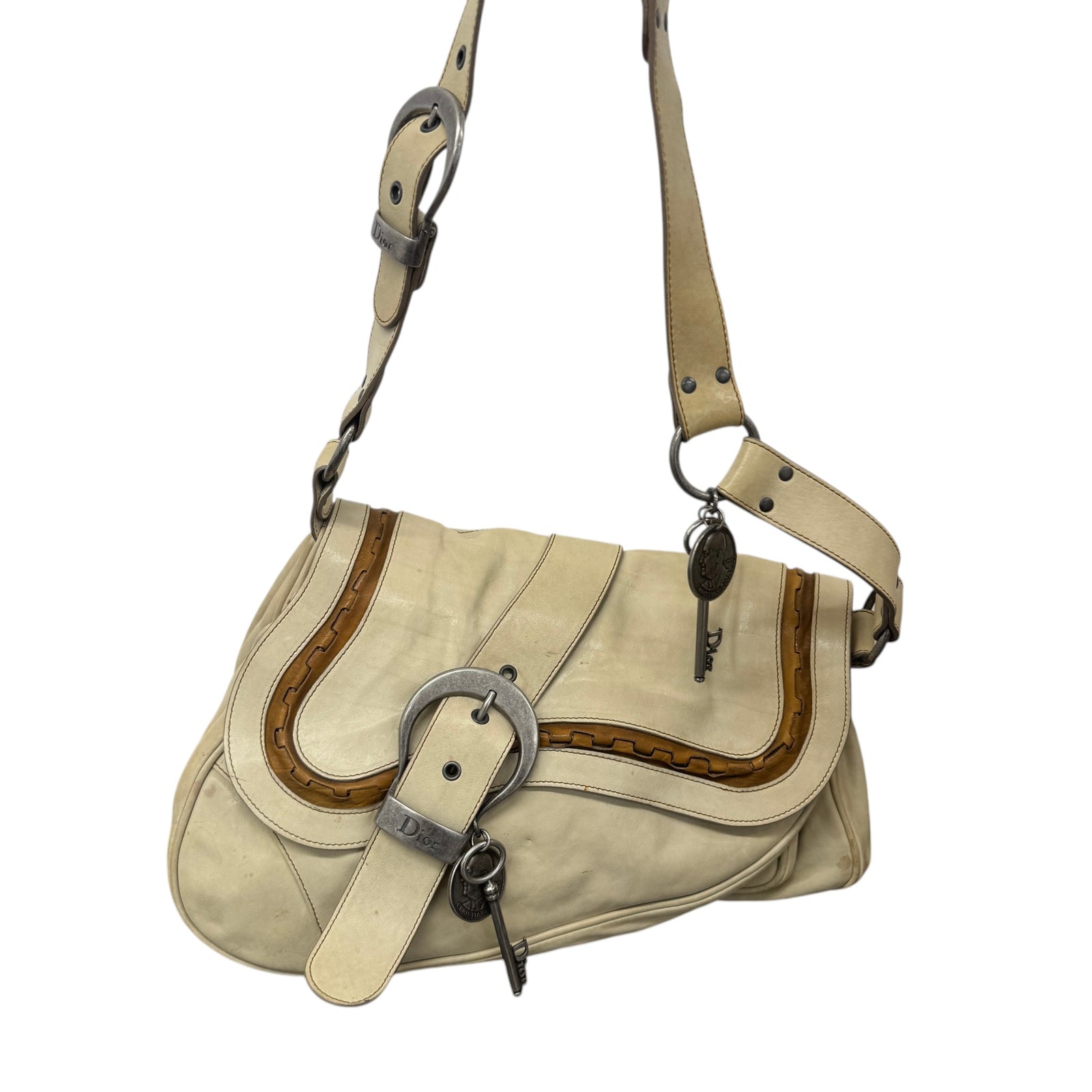 Women's Gaucho Double Saddle Bag Cream - Photo 4