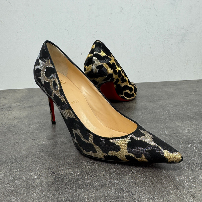 Women's Lurex Feline Heels Black Size UK 6.5 / EU 39.5