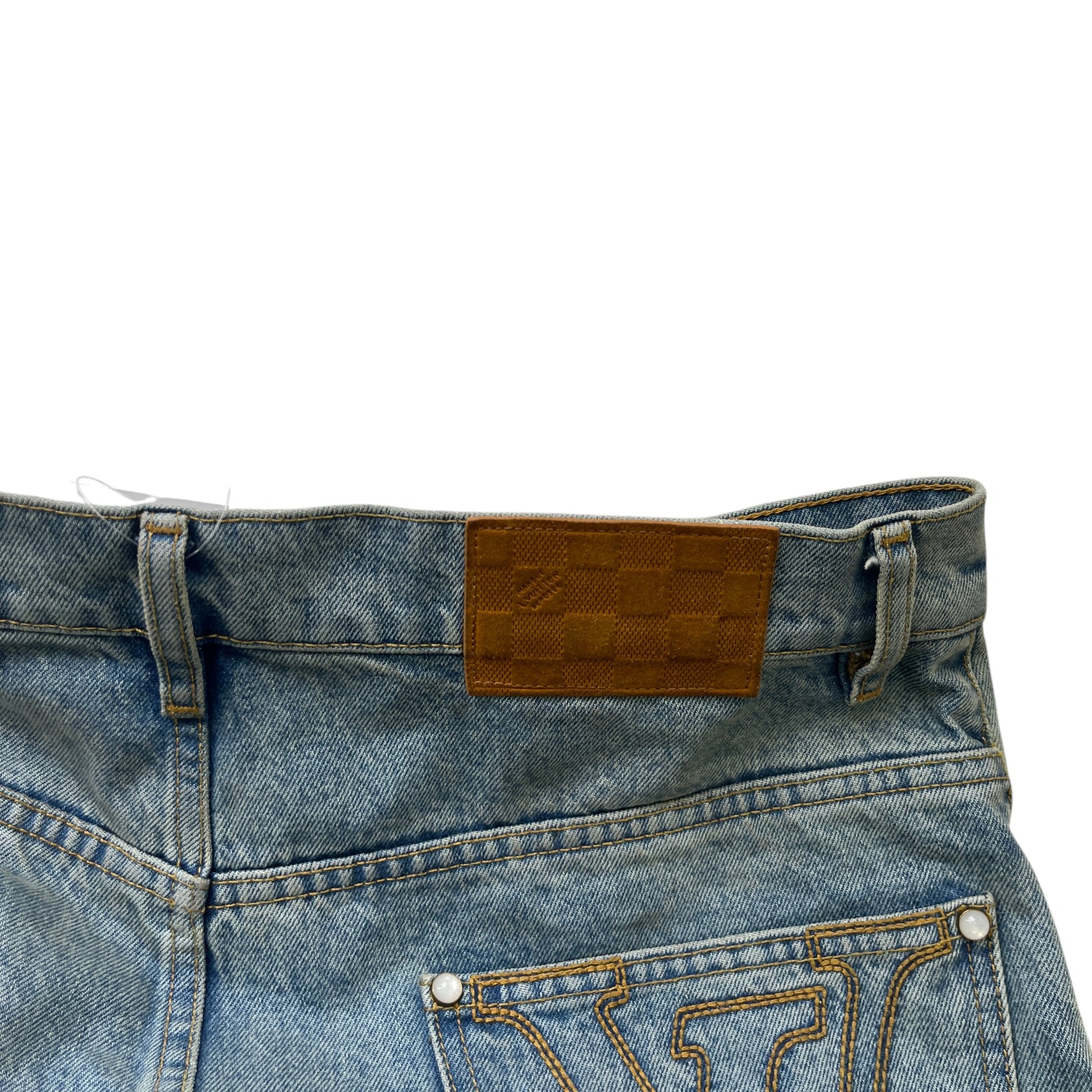 Men's Embroidered Lv Jeans Blue Size XS - Photo 9