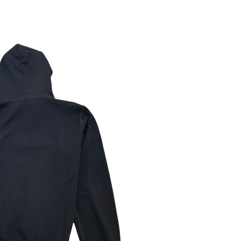 Men's Crown Logo Print Hoodie Black Size M