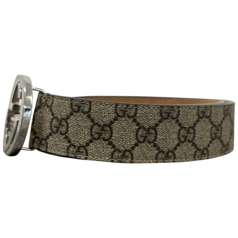 Men's GG Supreme Belt Beige Size 34"