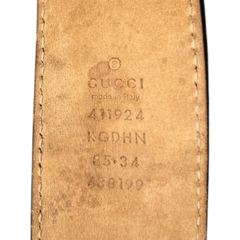 Men's GG Supreme Belt Beige Size 34"