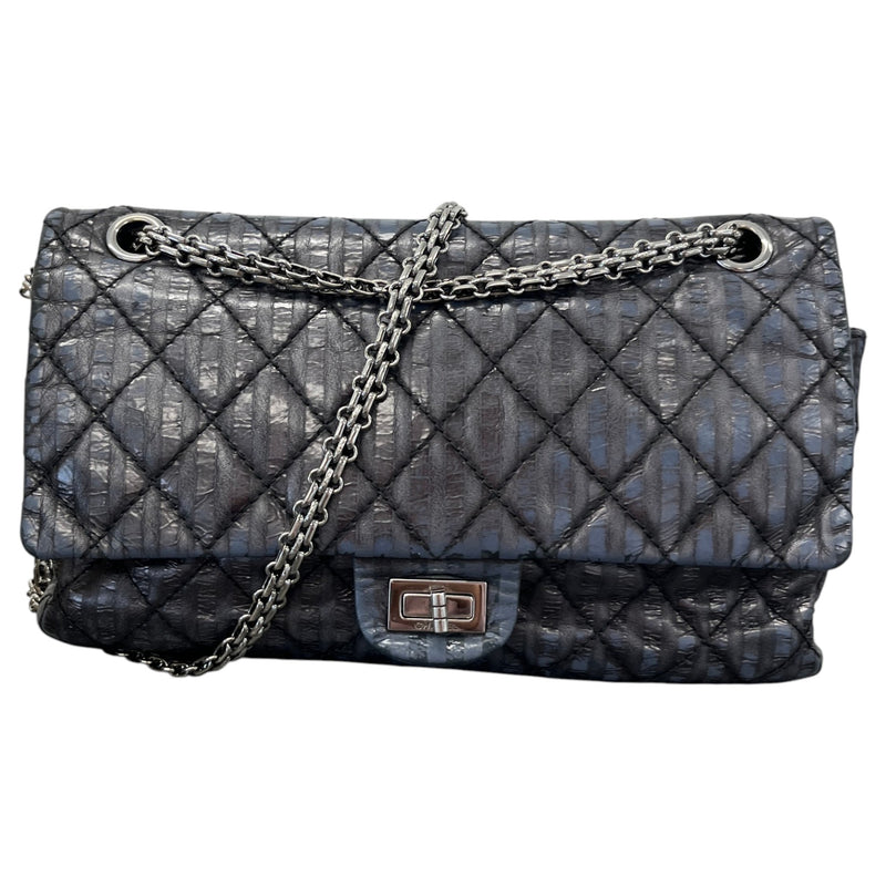 Women's Striped 2.55 Reissue 226 Flap Handbag Navy
