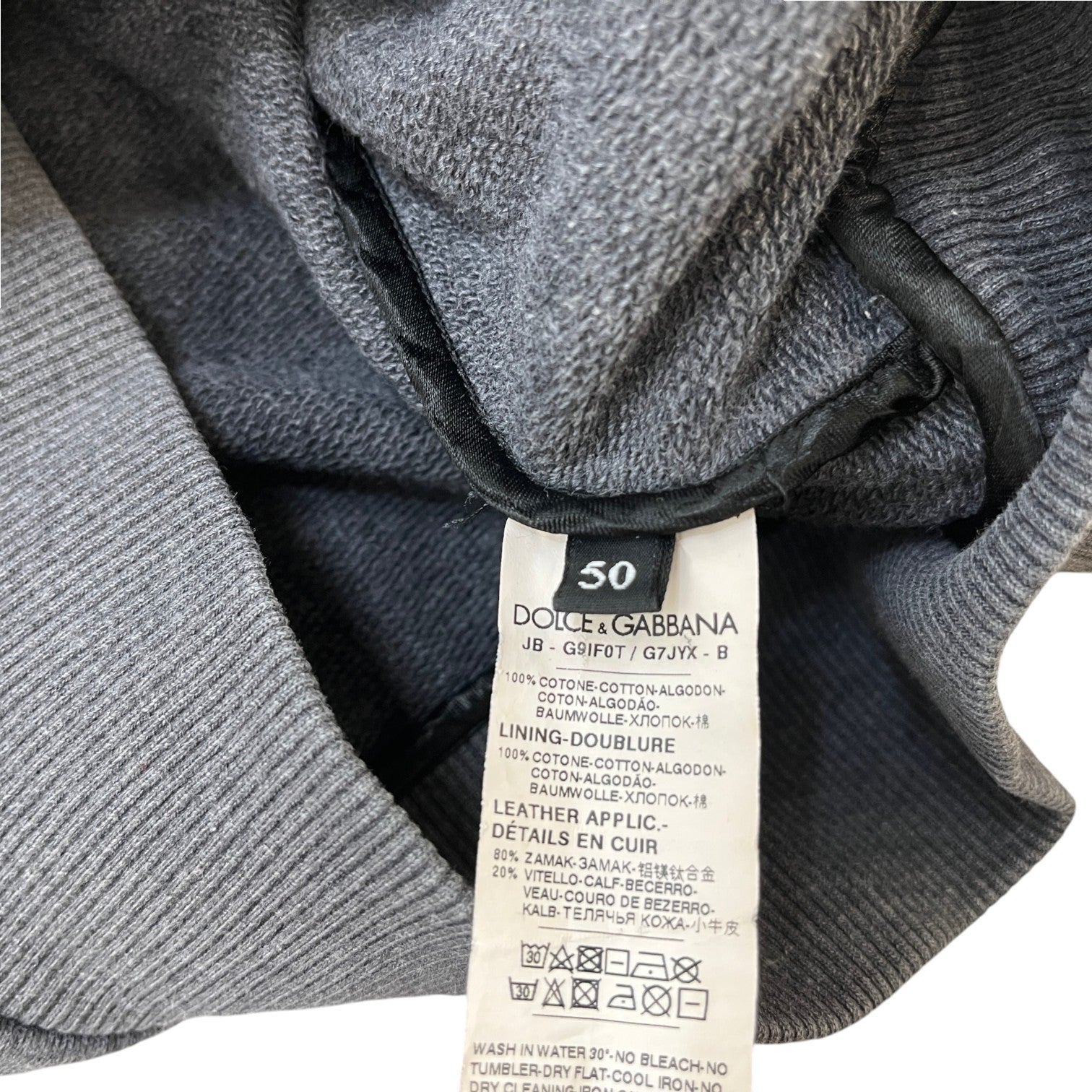 Men's Plaque Logo Zip Up Hoodie Grey Size IT 50 / UK L - Photo 6