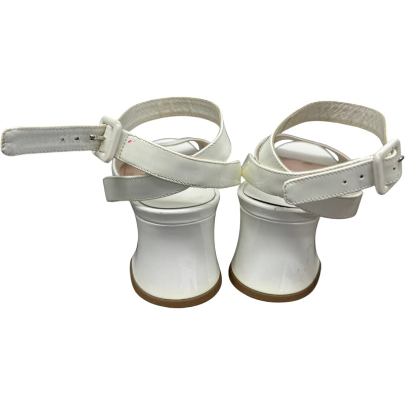 Women's Ankle Strap Heels White Size UK 6 / EU 39
