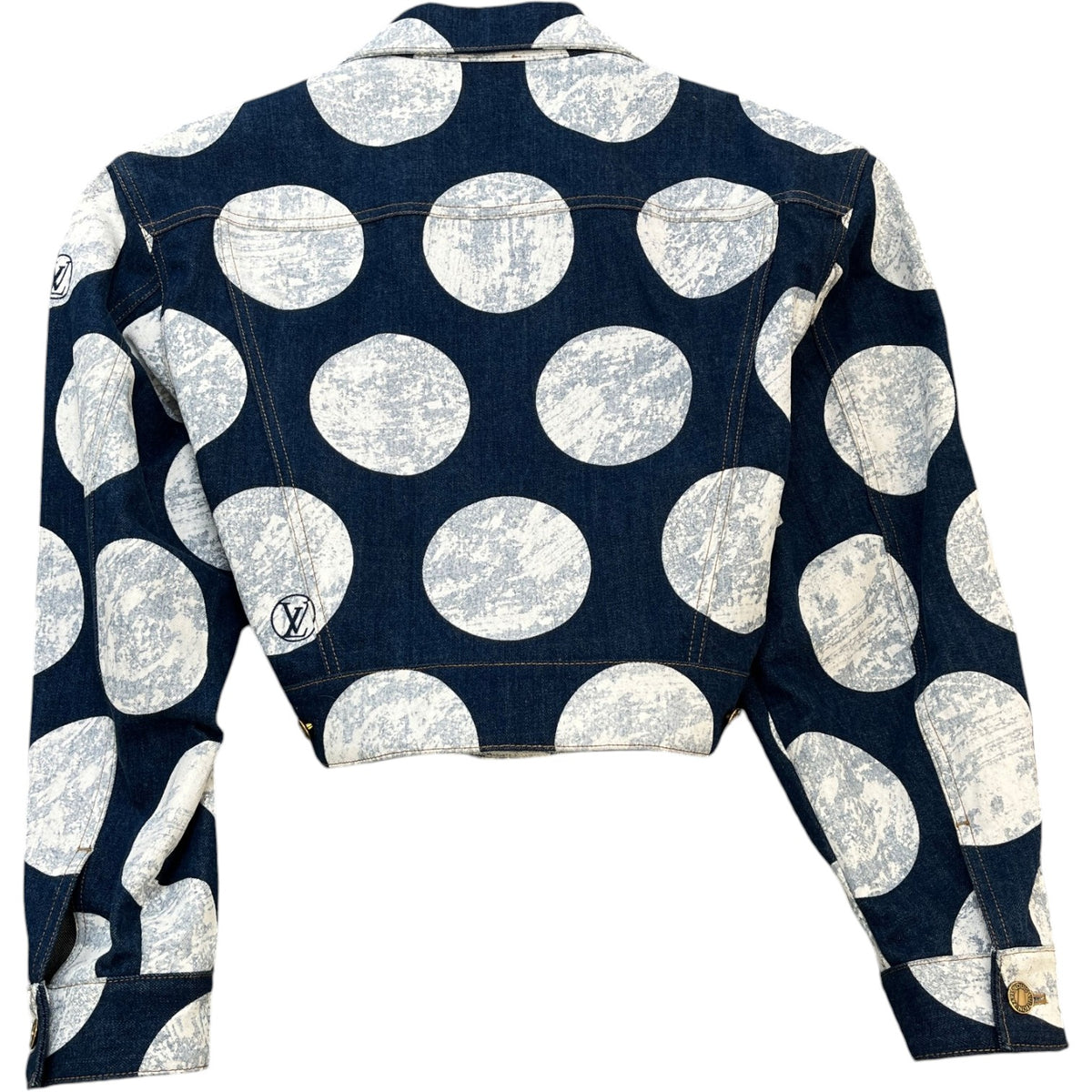 Women's Planet Polka Dot Denim Jacket Blue Size L / UK 12 - Photo 2