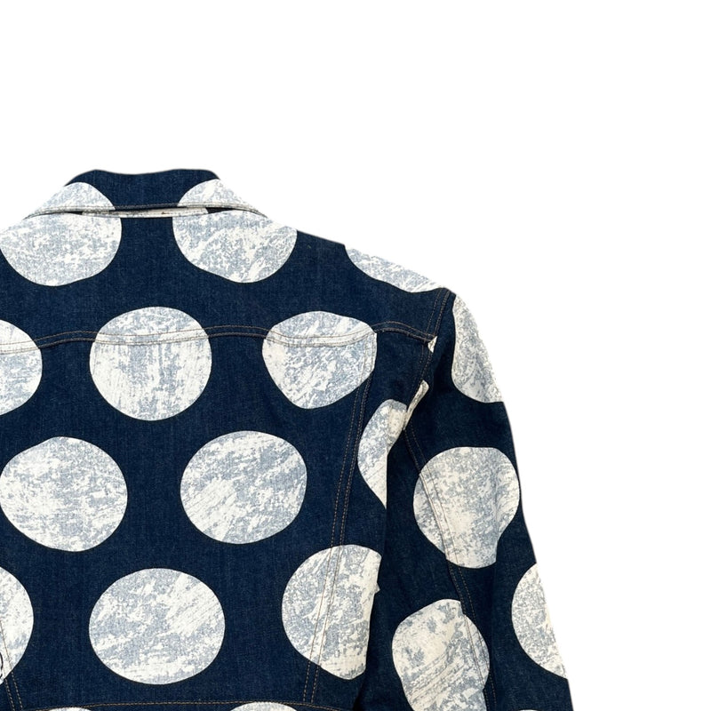 Women's Planet Polka Dot Denim Jacket Blue Size L / UK 12