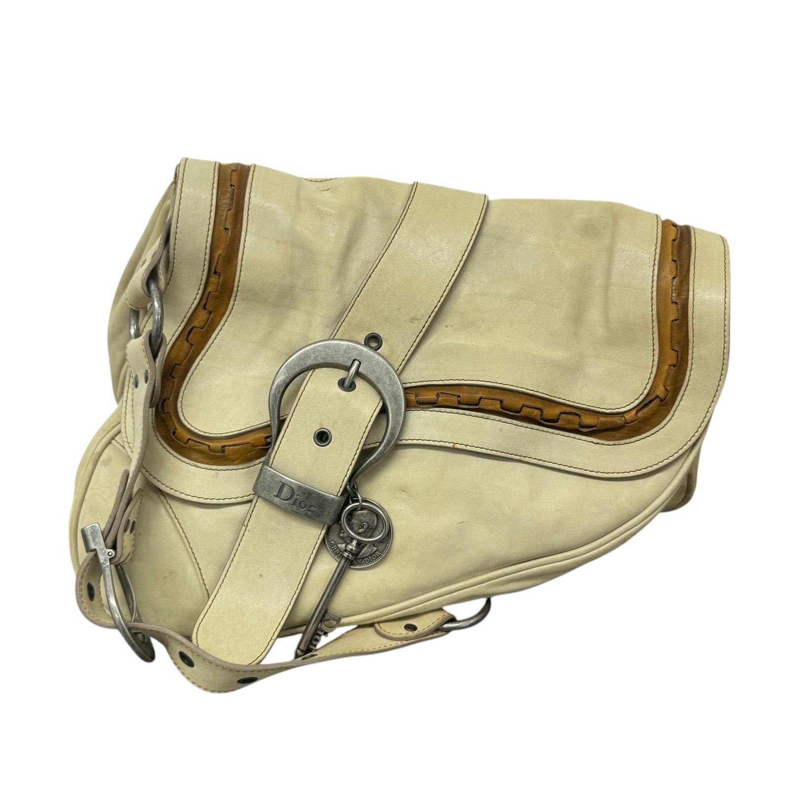 Women's Gaucho Double Saddle Bag Cream - Photo 12