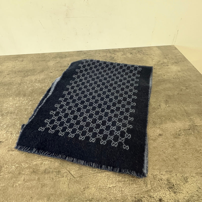 Men's Gg Jacquard Scarf Blue