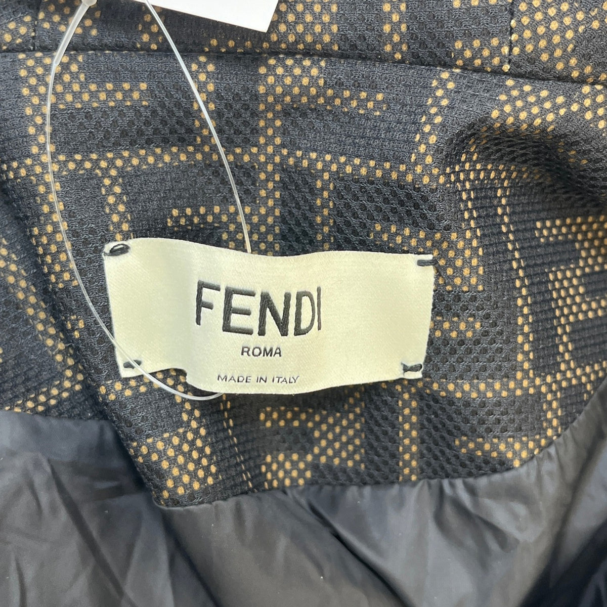Women's FF Logo Cropped Down Jacket Brown Size L / UK 12 - Photo 5
