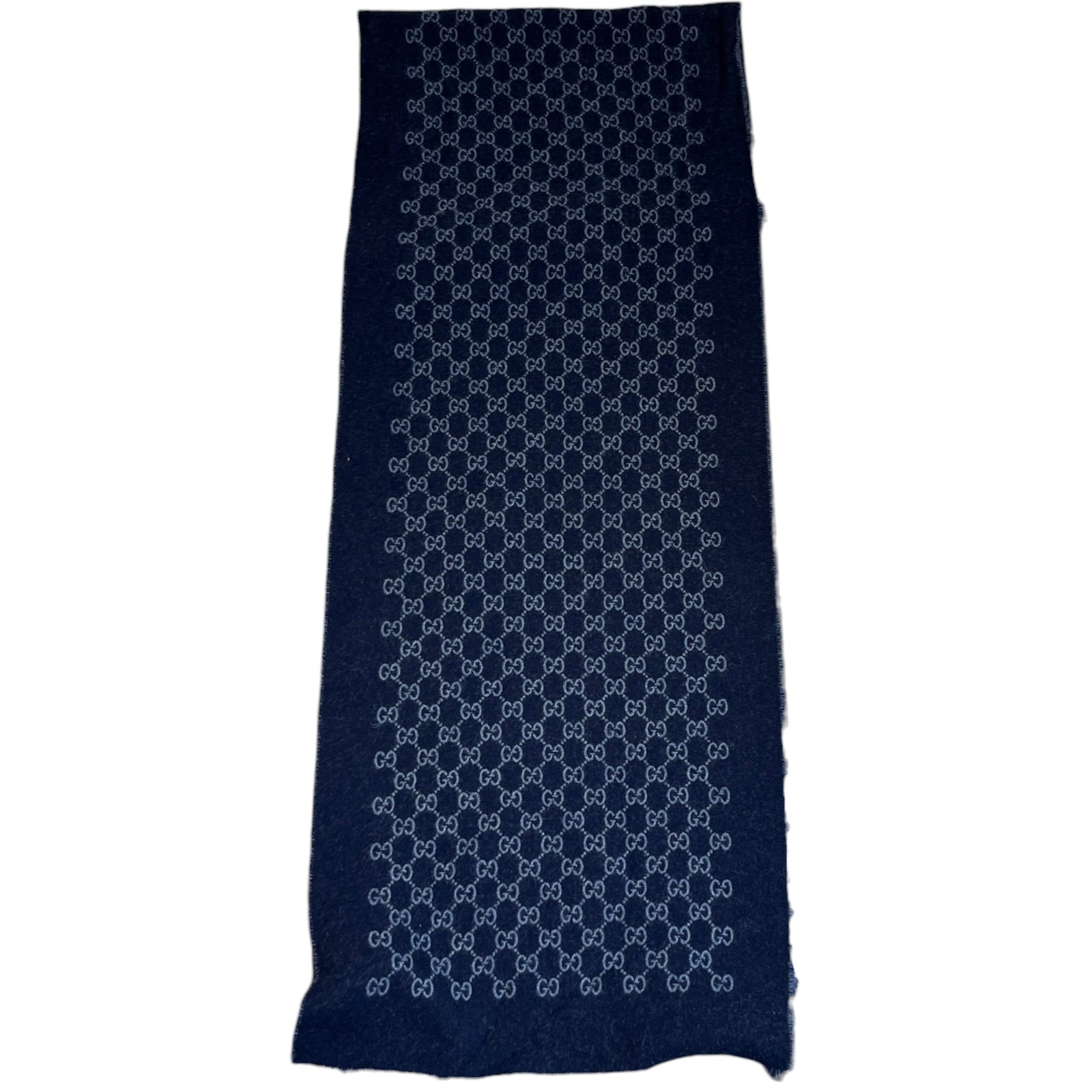 Men's Gg Jacquard Scarf Blue - Photo 2
