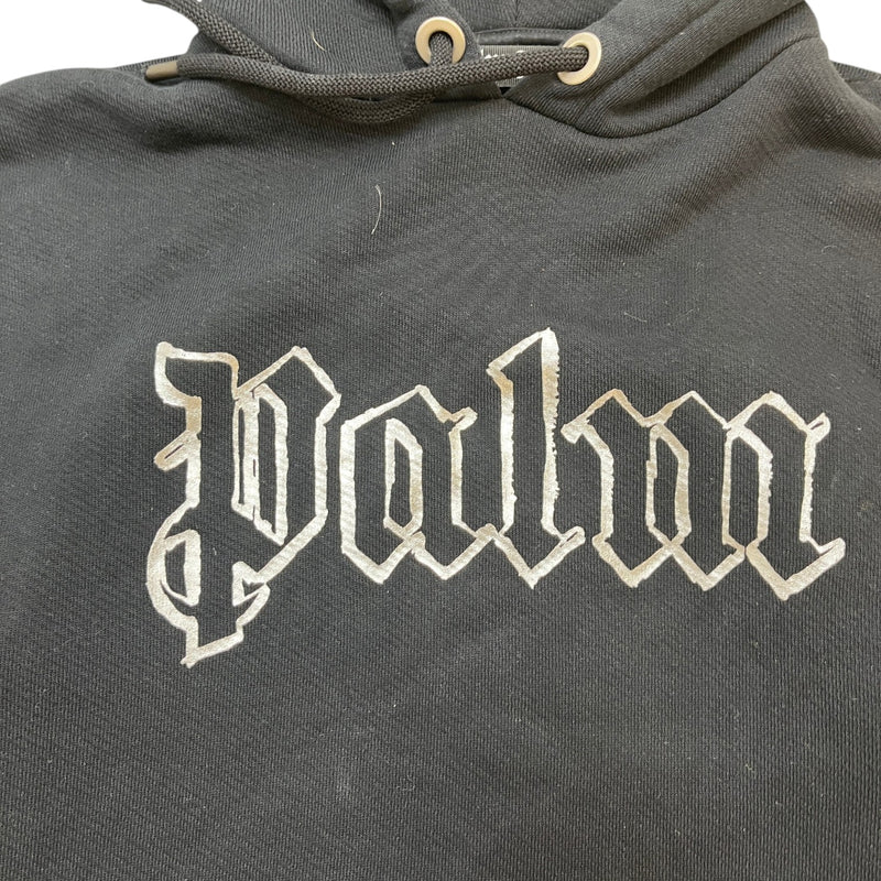 Men's Logo Print Hoodie Black Size S