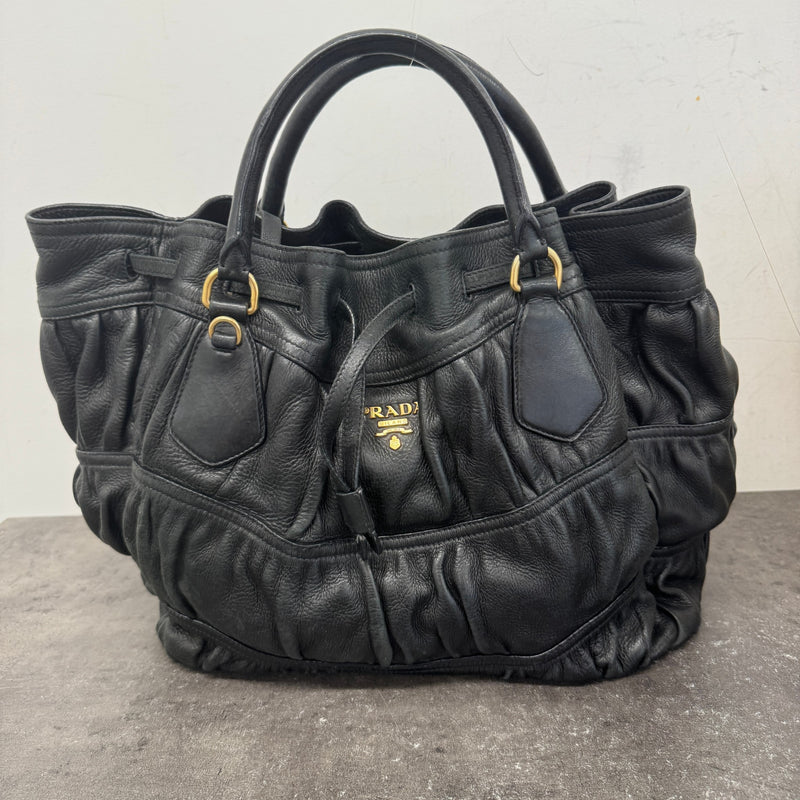 Women's Gaufre Handbag Black