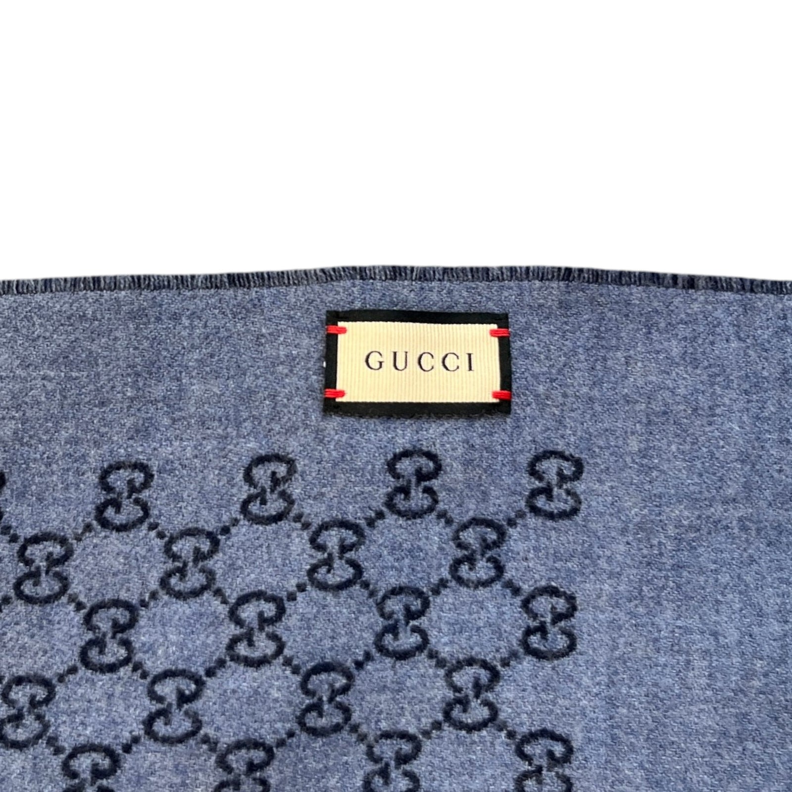 Men's Gg Jacquard Scarf Blue - Photo 3