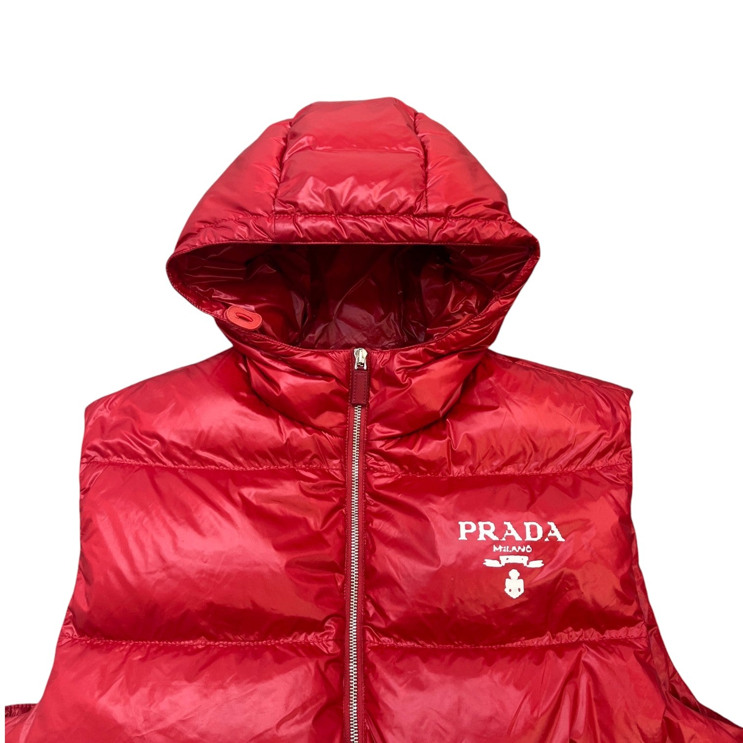 Men's Logo Print Gilet Red Size XL - Photo 5
