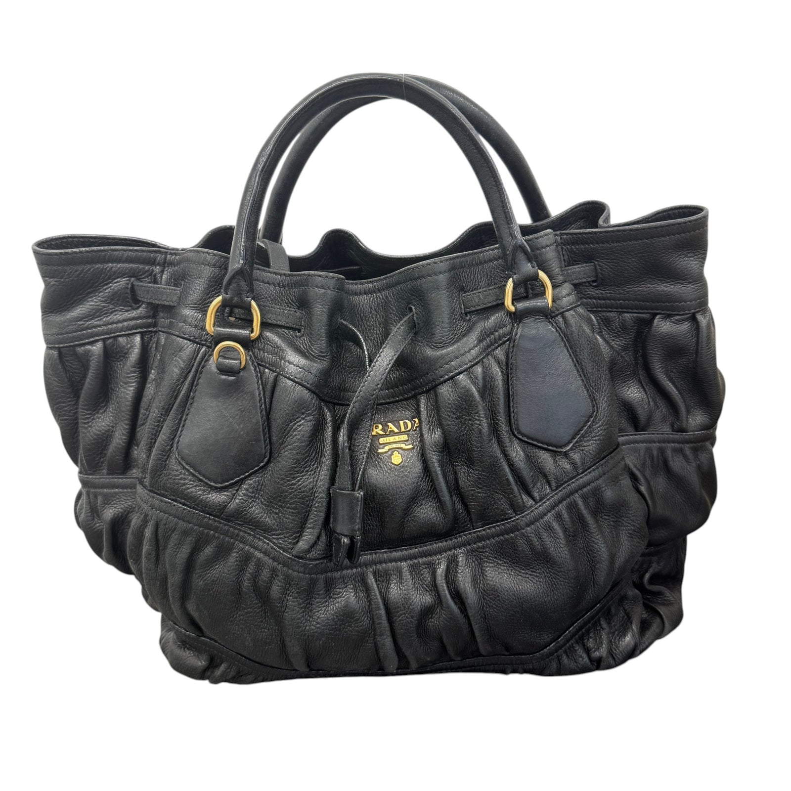 Women's Gaufre Handbag Black - Photo 1