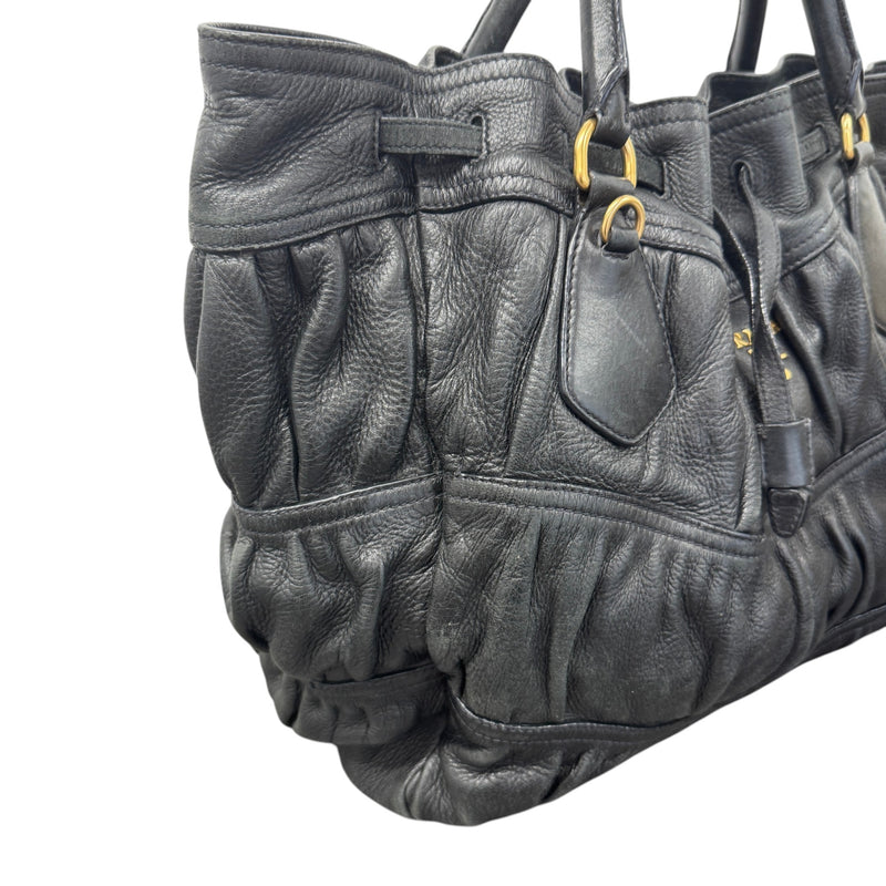 Women's Gaufre Handbag Black
