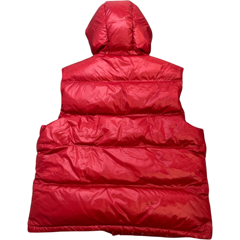 Men's Logo Print Gilet Red Size XL