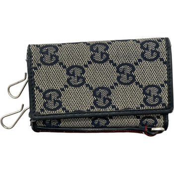 Men's Gg Canvas Trifold Key Wallet Beige
