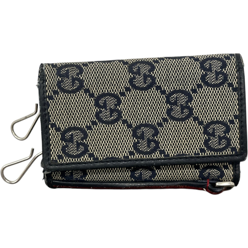 Men's Gg Canvas Trifold Key Wallet Beige