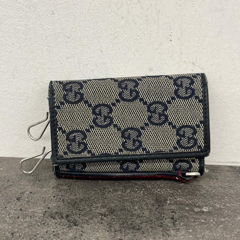 Men's Gg Canvas Trifold Key Wallet Beige