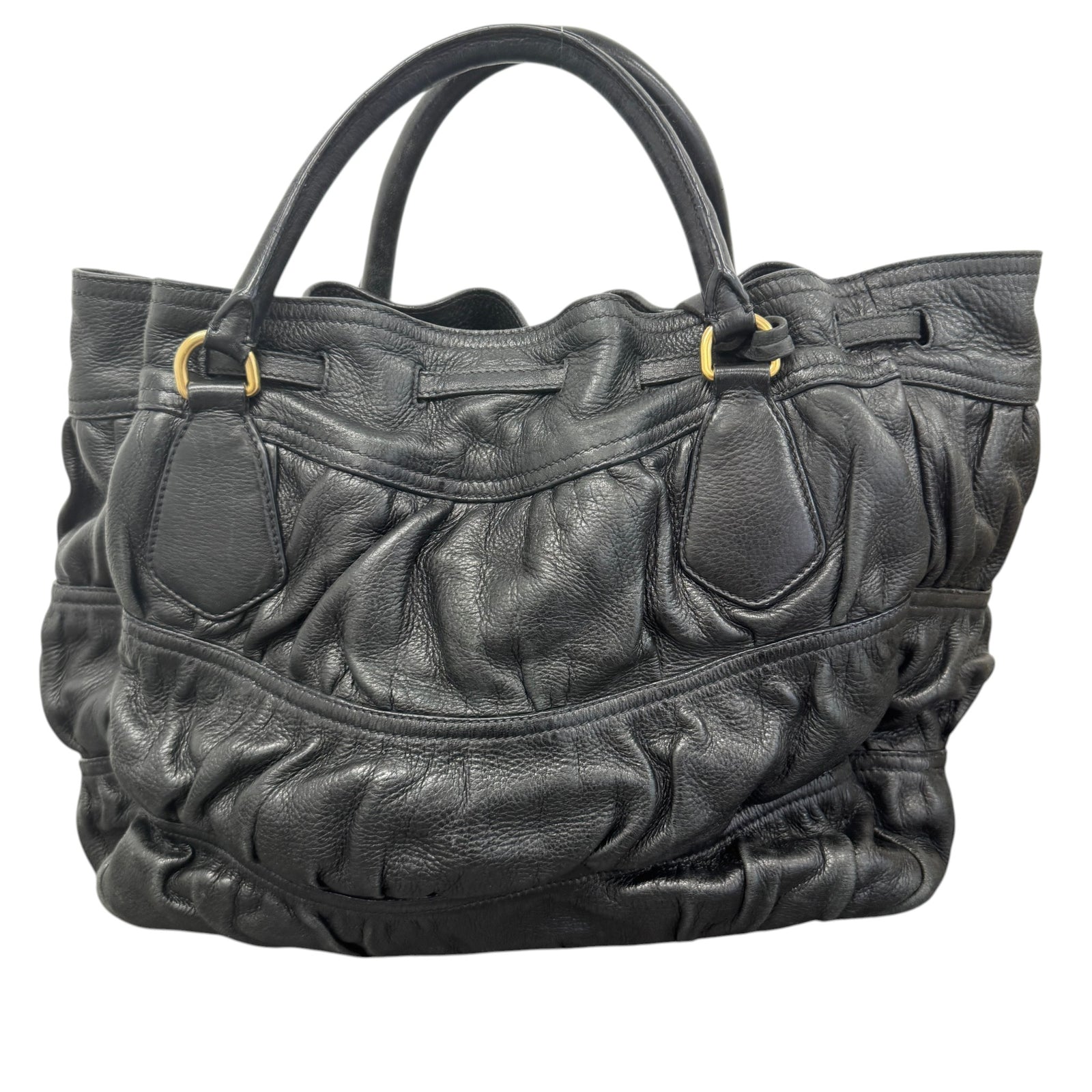 Women's Gaufre Handbag Black - Photo 6