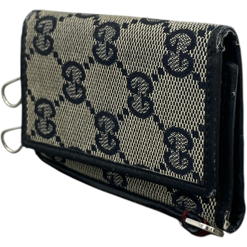 Men's Gg Canvas Trifold Key Wallet Beige