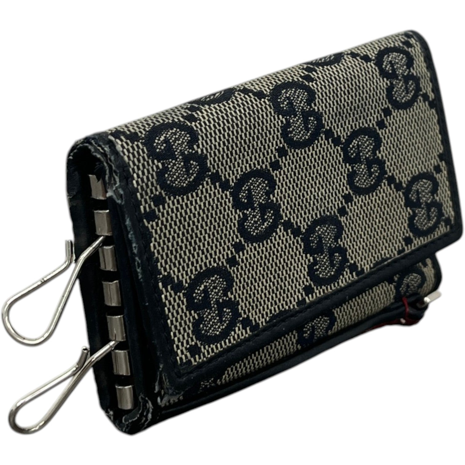Men's Gg Canvas Trifold Key Wallet Beige - Photo 3