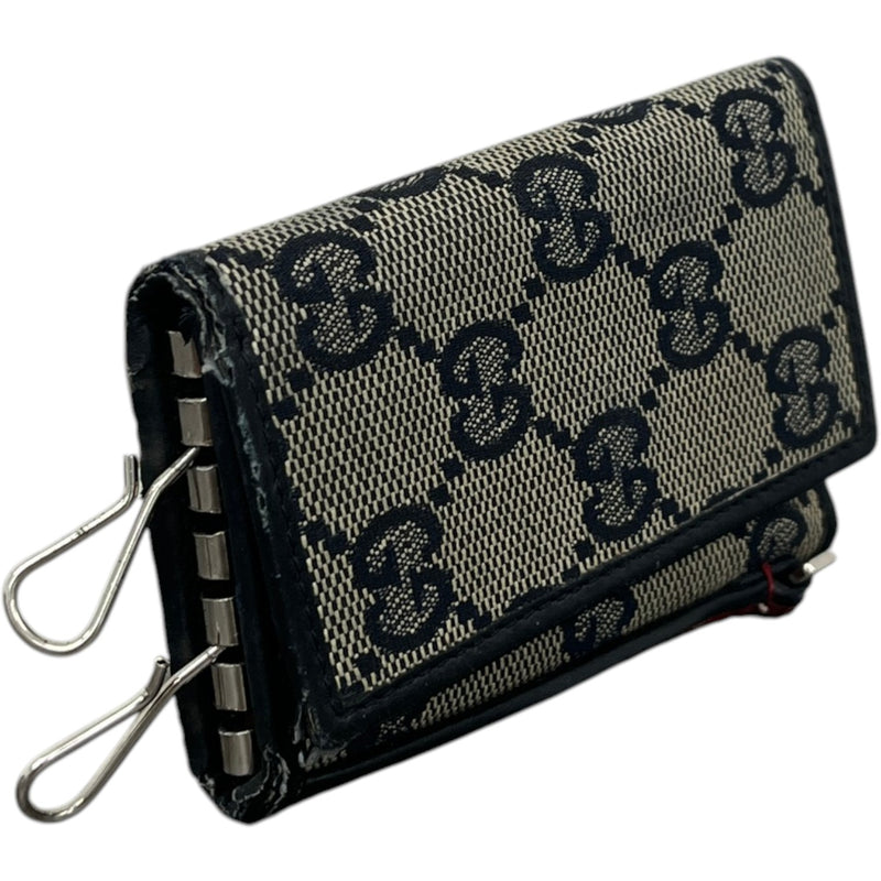 Men's Gg Canvas Trifold Key Wallet Beige