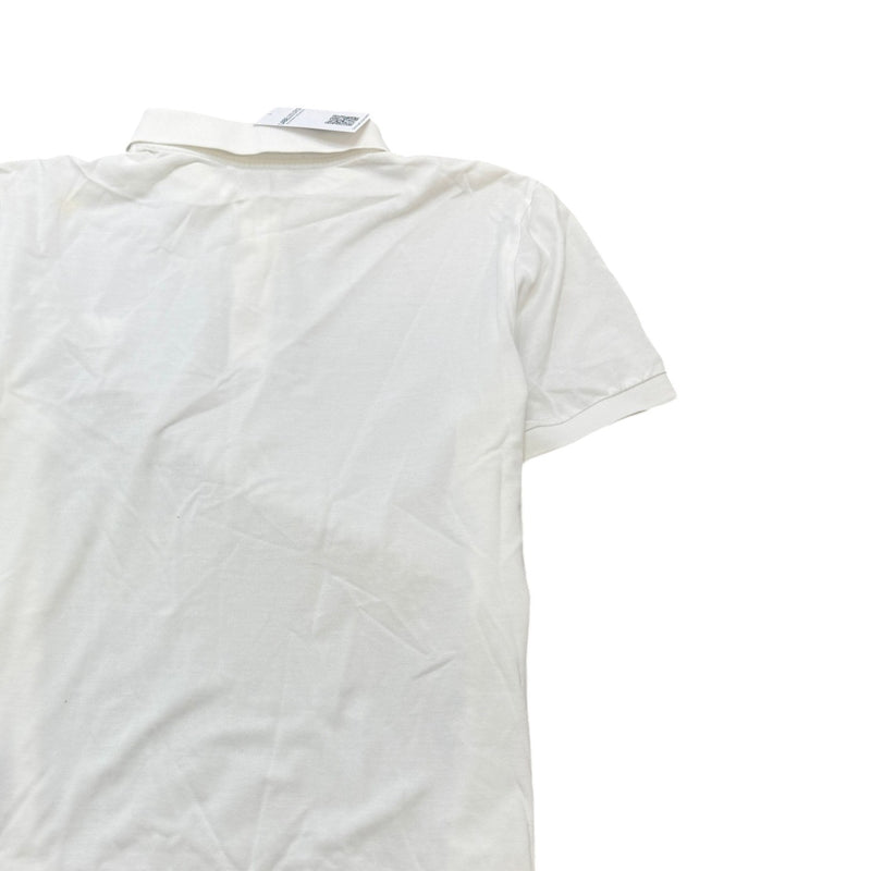 Men's Triangle Logo Polo Shirt White Size XL