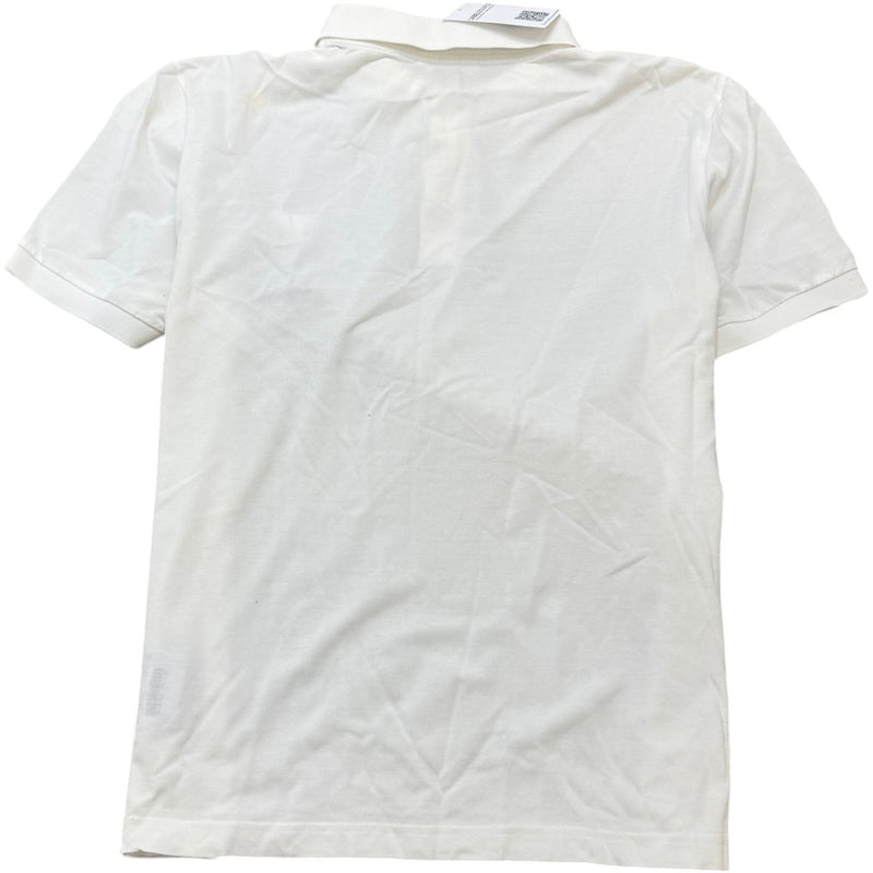 Men's Triangle Logo Polo Shirt White Size XL