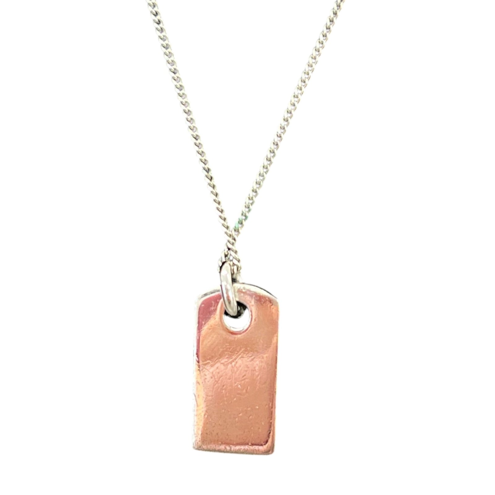 Women's Embellished Tag Necklace Silver - Photo 2