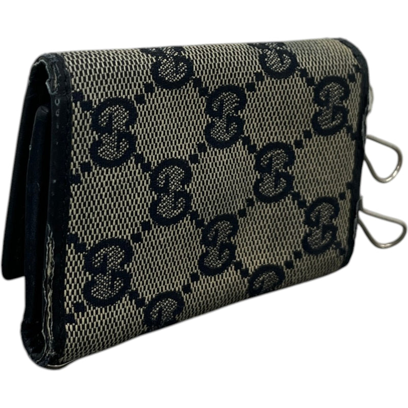 Men's Gg Canvas Trifold Key Wallet Beige