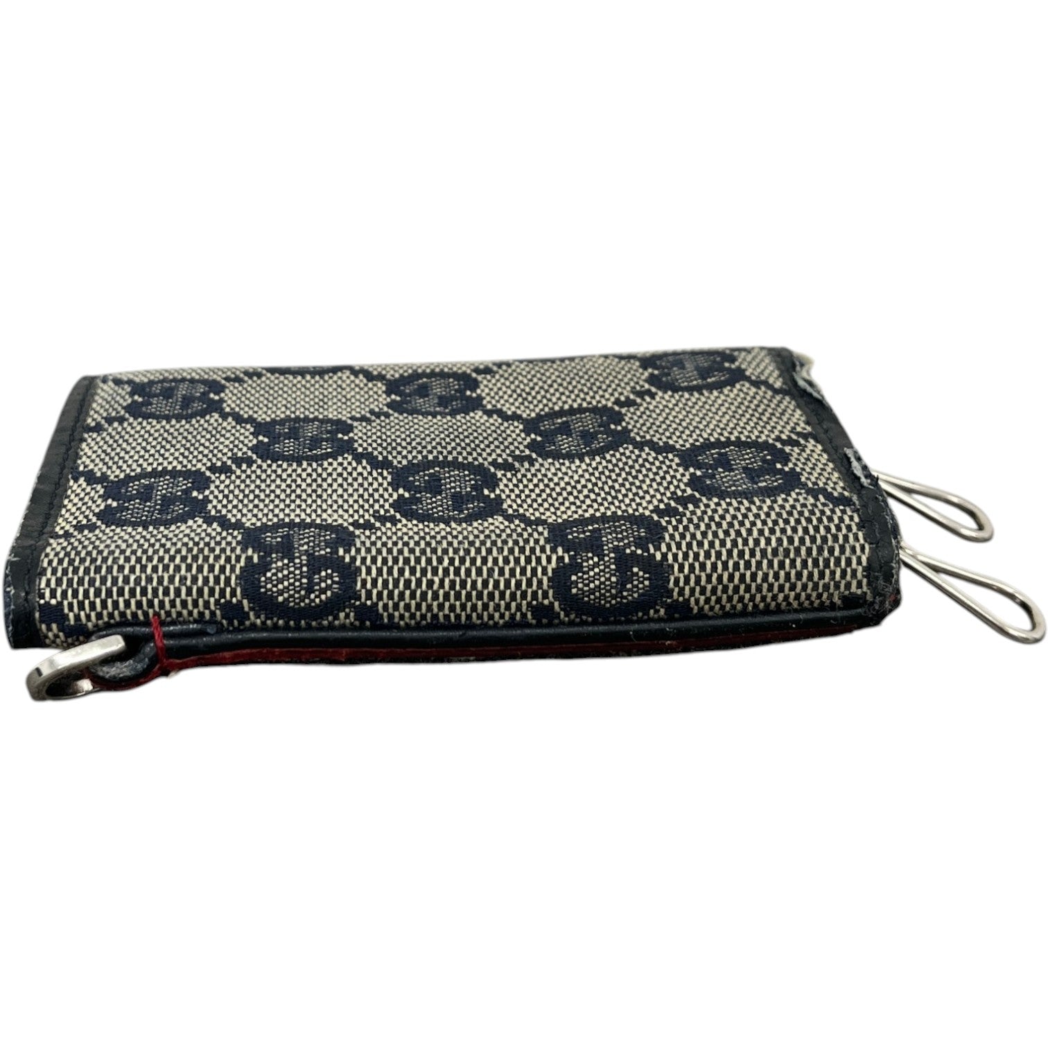 Men's Gg Canvas Trifold Key Wallet Beige - Photo 7
