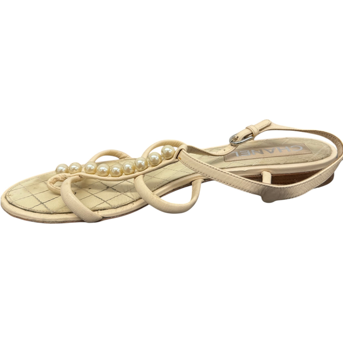 Women's Pearl Sandals Cream Size UK 6 / EU 39 - Photo 5
